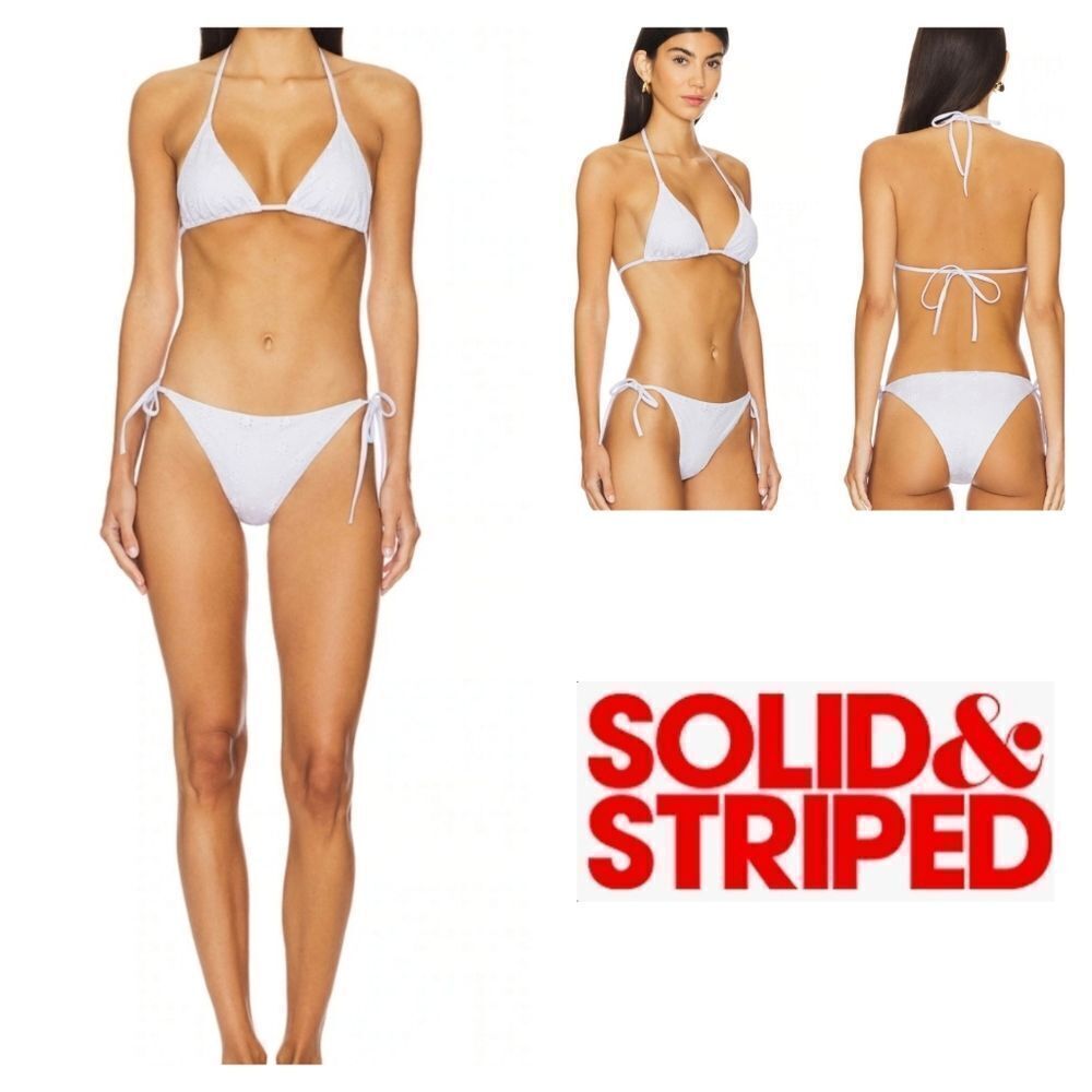 SOLID & STRIPED White Iris Beaded Crochet Low Bikini Bottom